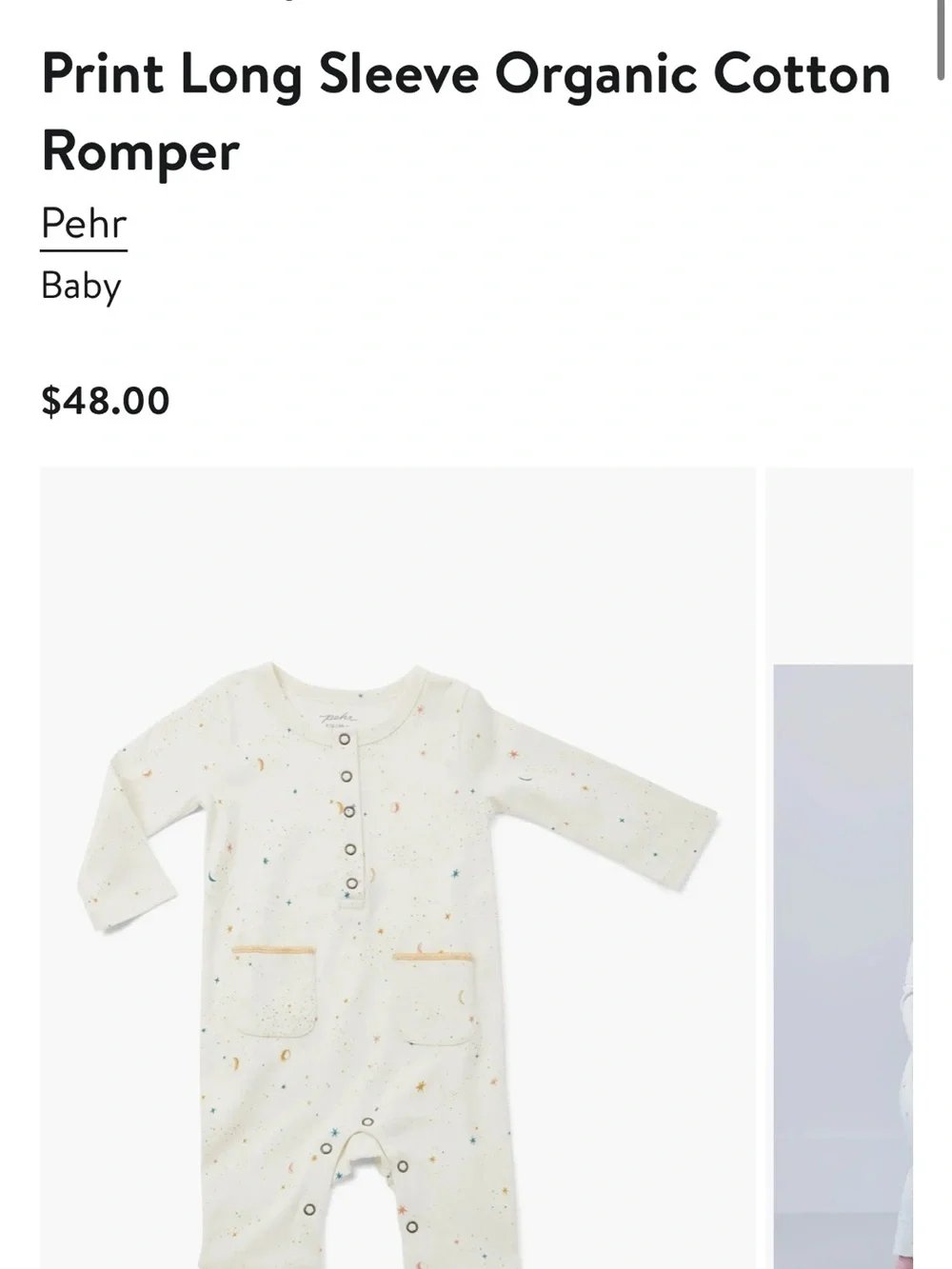 Pehr Cream celestial romper.